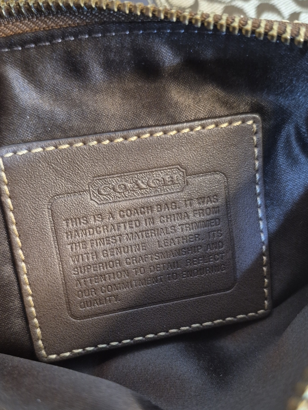 COACH Signature Pattern Jacquard 'Swingpack' Crossbody Shoulder Bag - Picture 16 of 17